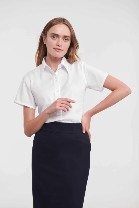 Koszula damska z krótkim rękawem bez prasowania Russell