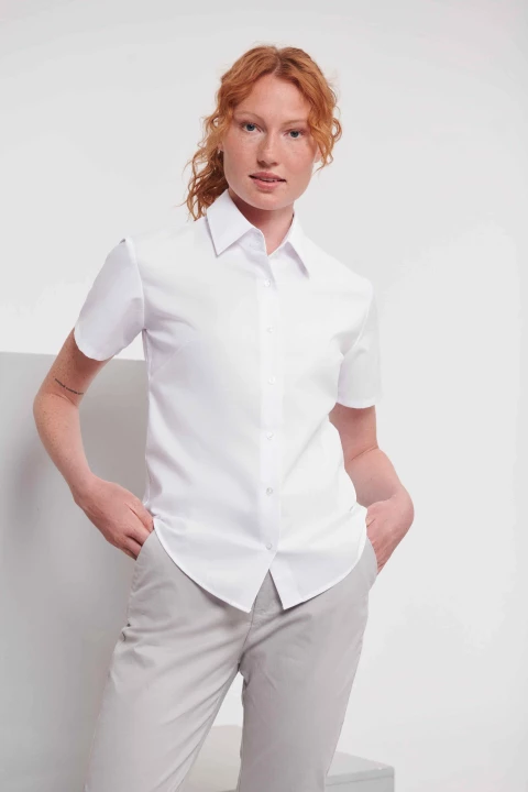 Koszula damska z krótkim rękawem Oxford Russell