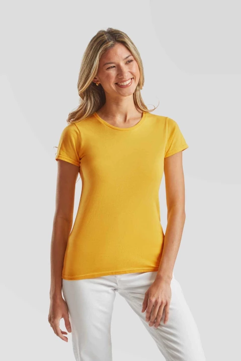 Koszulka damska ICONIC z odrywaną metką Fruit of the Loom