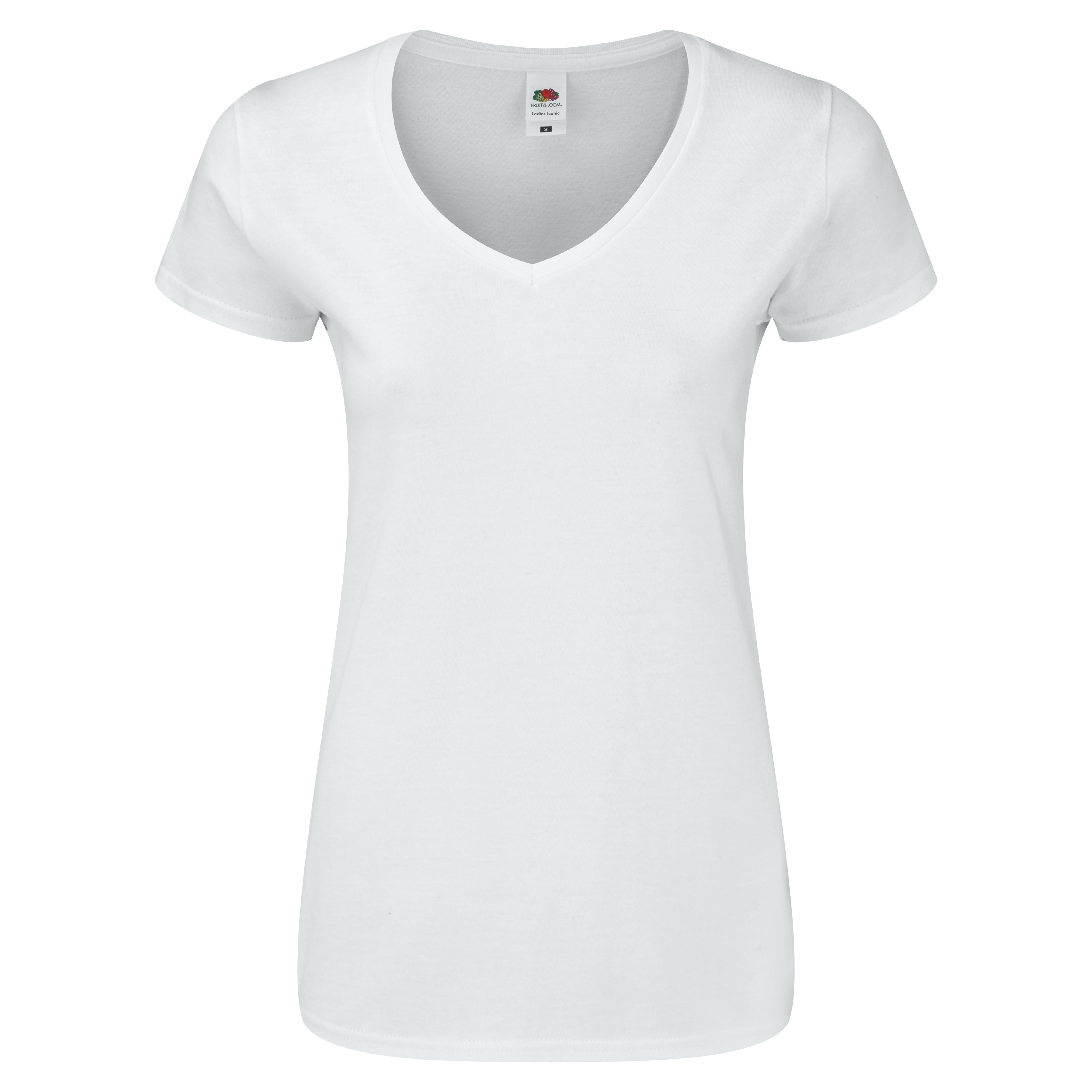 Koszulka damska Iconic V-Neck Fruit of The Loom