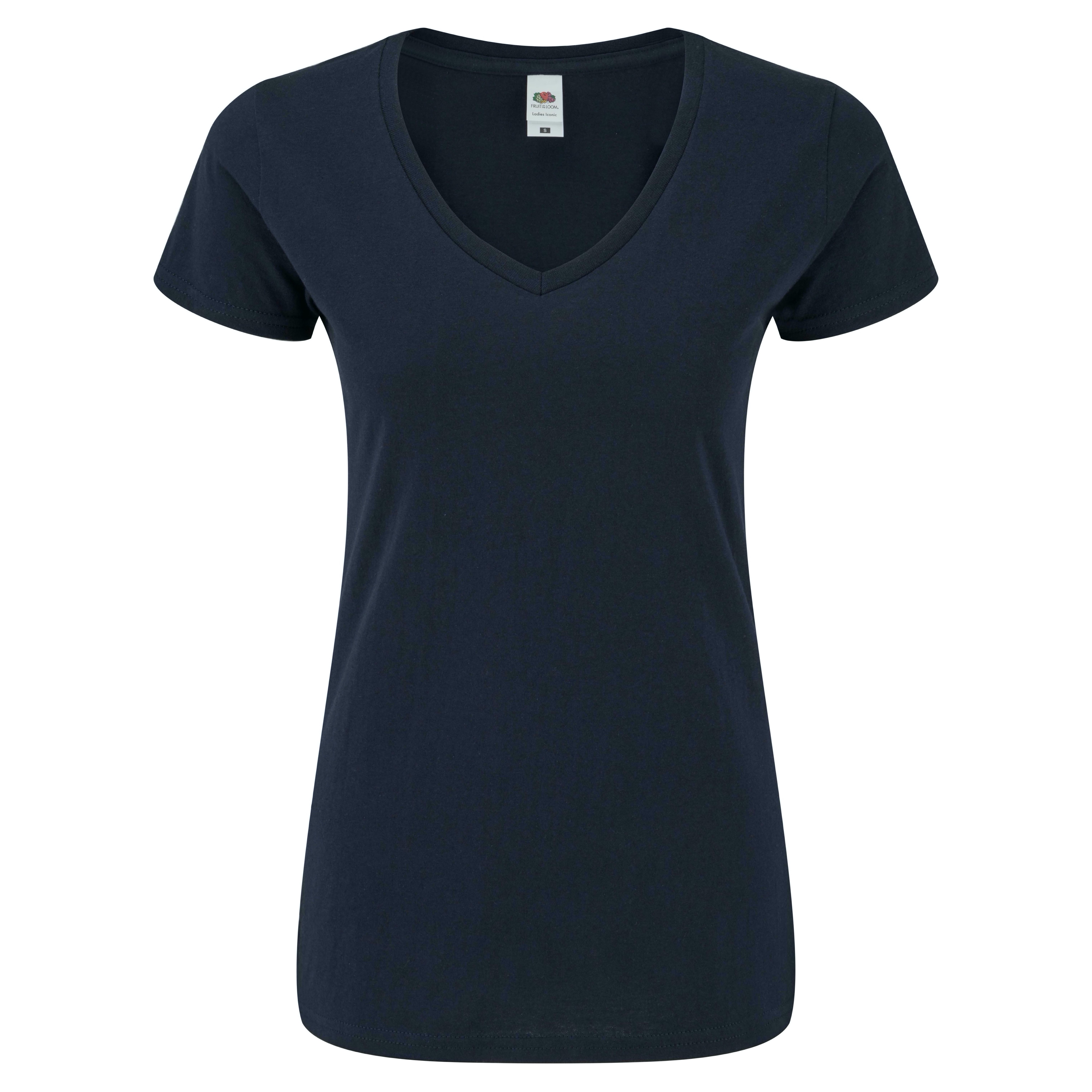 Koszulka damska Iconic V-Neck Fruit of The Loom