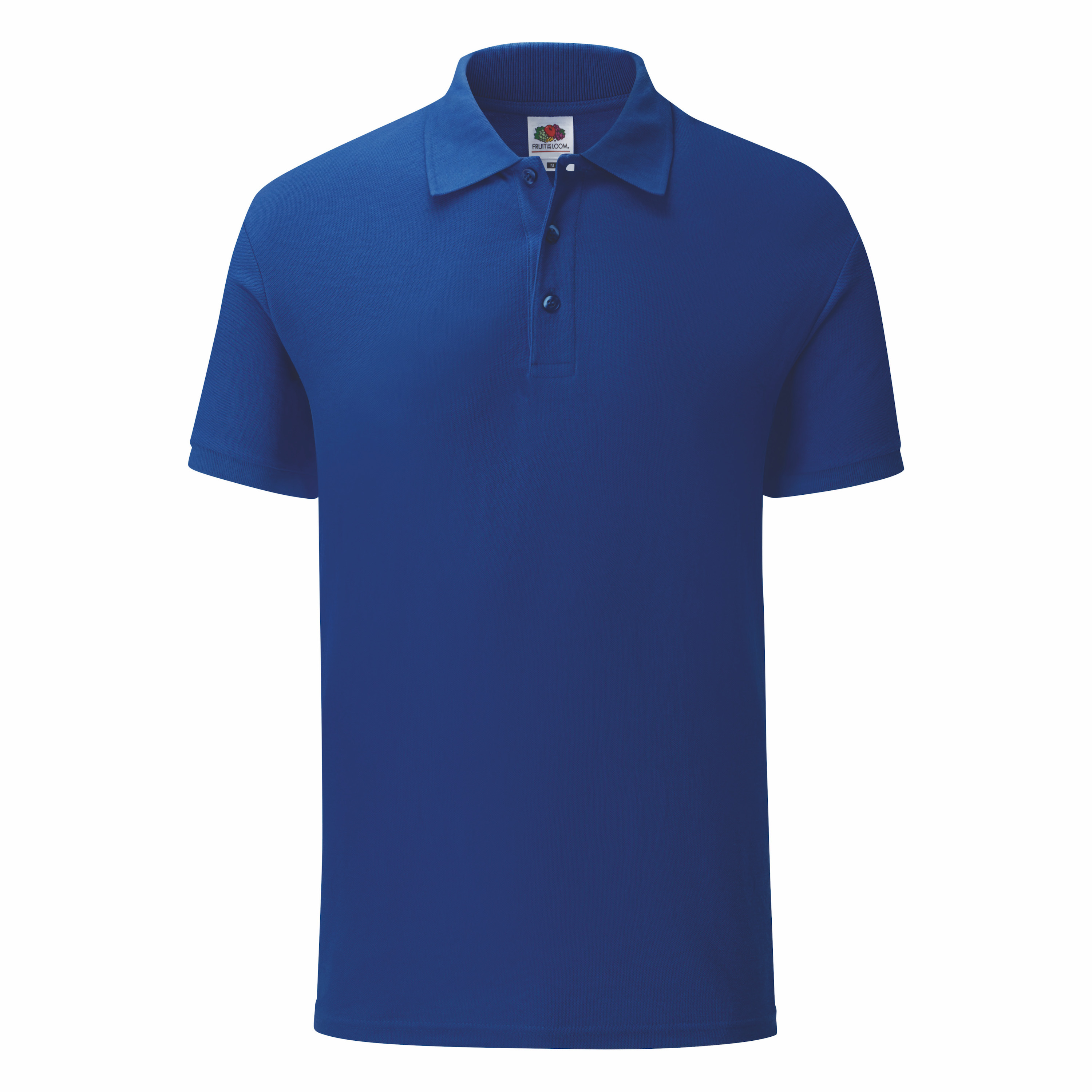 Koszulka męska Iconic Polo z odrywaną metką Fruit of the Loom Cobalt Blue