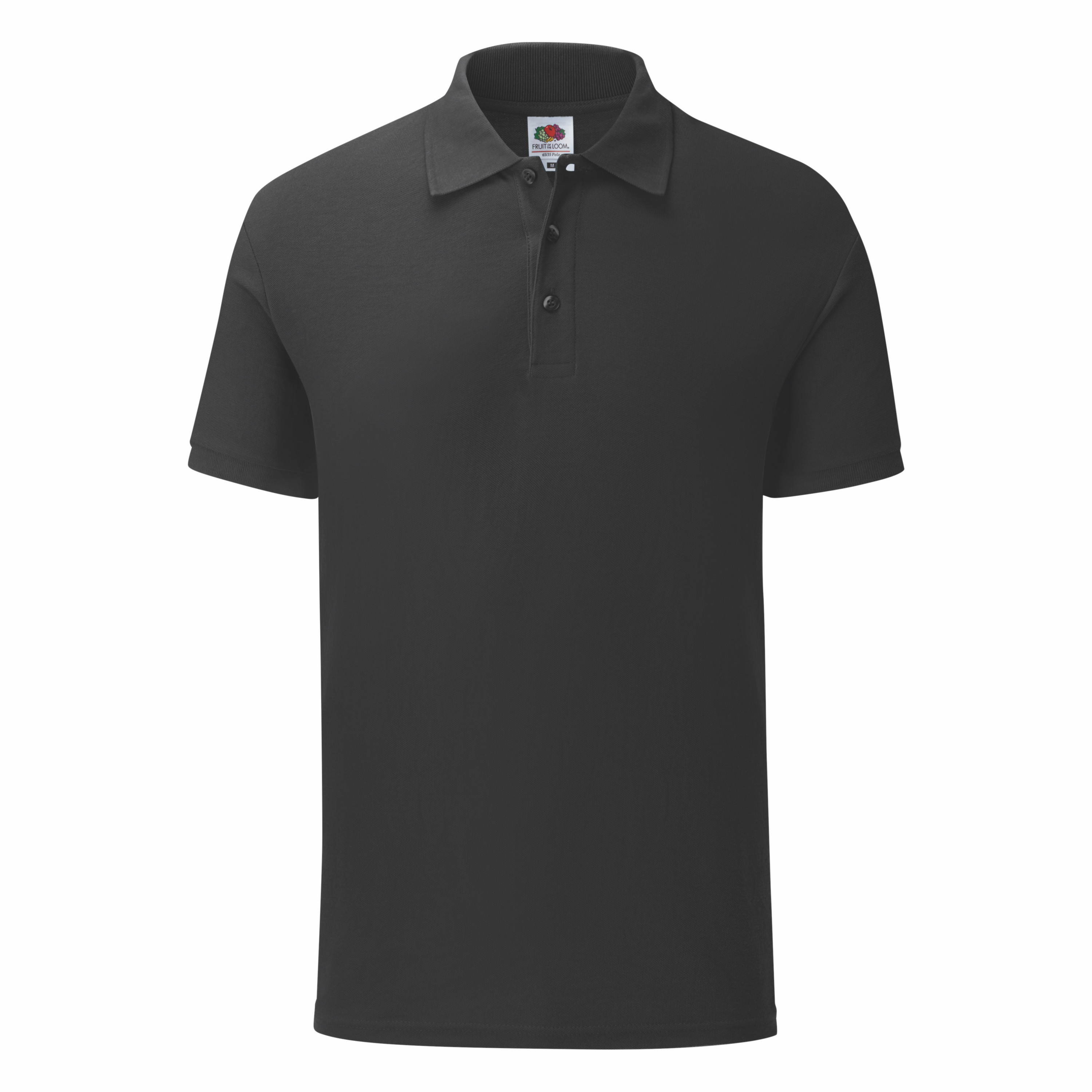Koszulka męska Tailored Fit Polo 65/35 Fruit of the Loom Czarny