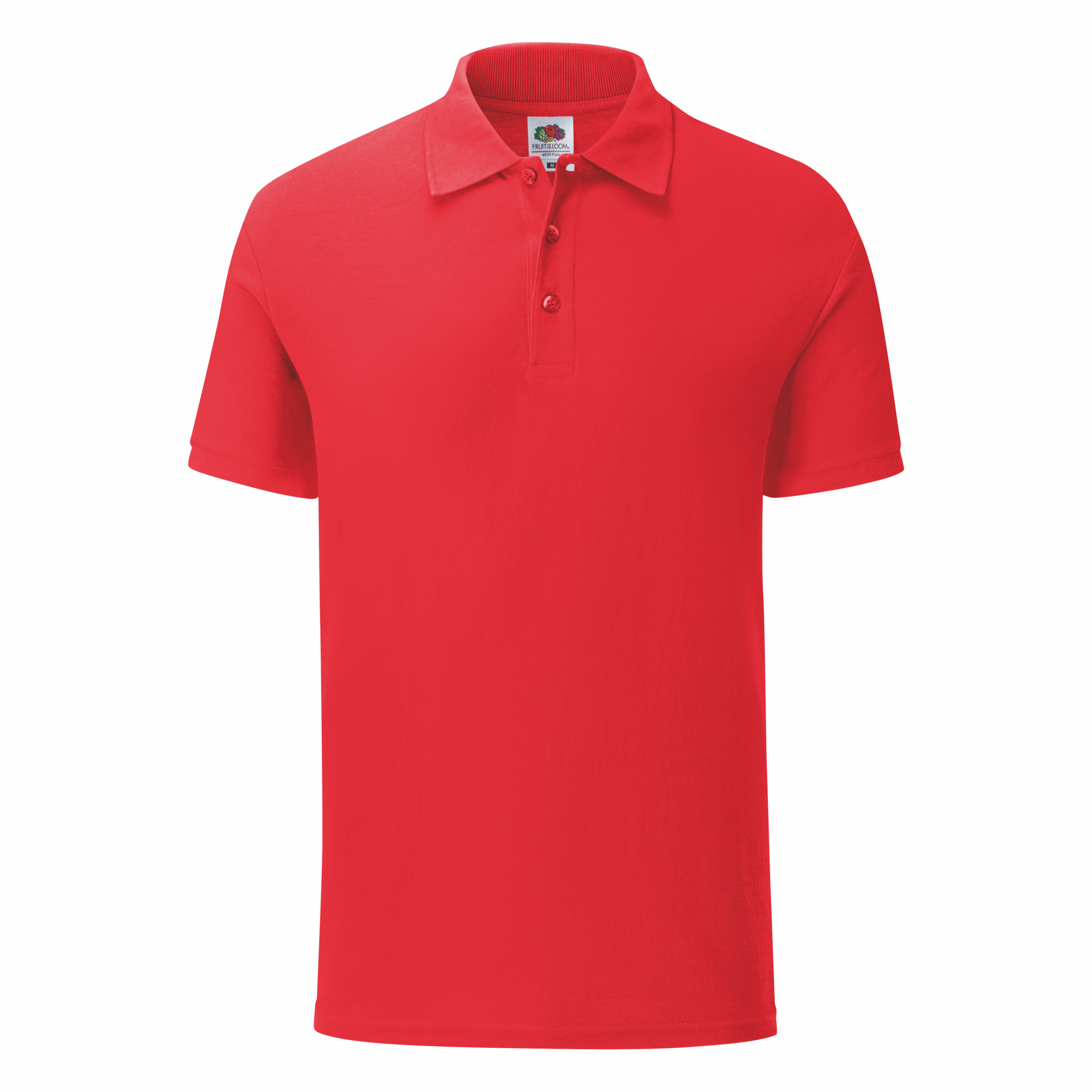 Koszulka męska Tailored Fit Polo 65/35 Fruit of the Loom Czerwony